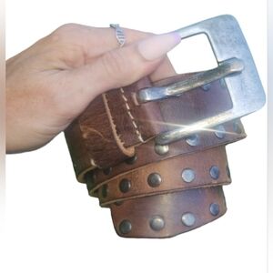 Genuine leather Cowboys belt